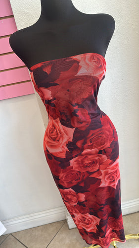 Rose maxi dress
