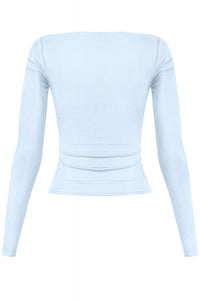 Baby blue long sleeve top