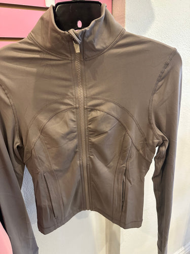 Bbl zip up jacket taupe