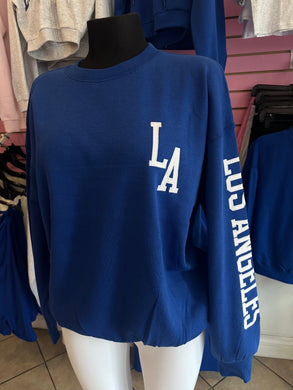 LA embroidered Crewneck