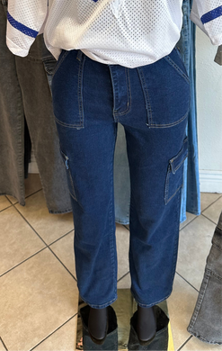 Cargo jeans denim blue
