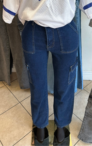 Cargo jeans denim blue