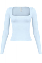 Baby blue long sleeve top
