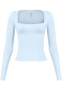 Baby blue long sleeve top
