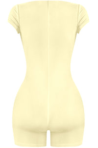 Yellow double layered romper