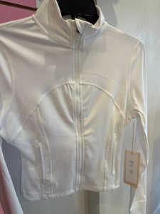 Bbl zip up white jacket