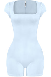Baby blue double layered romper