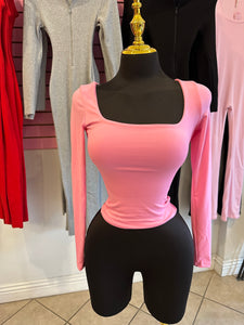Pink long sleeve top w/ headband