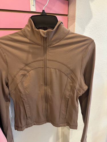 Bbl zip up jacket light brown