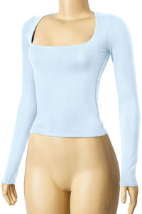 Baby blue long sleeve top