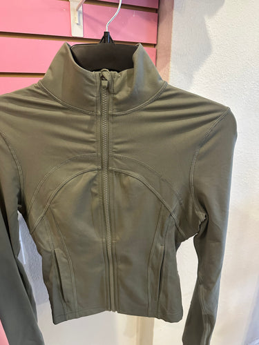 Bbl zip up jacket olive green
