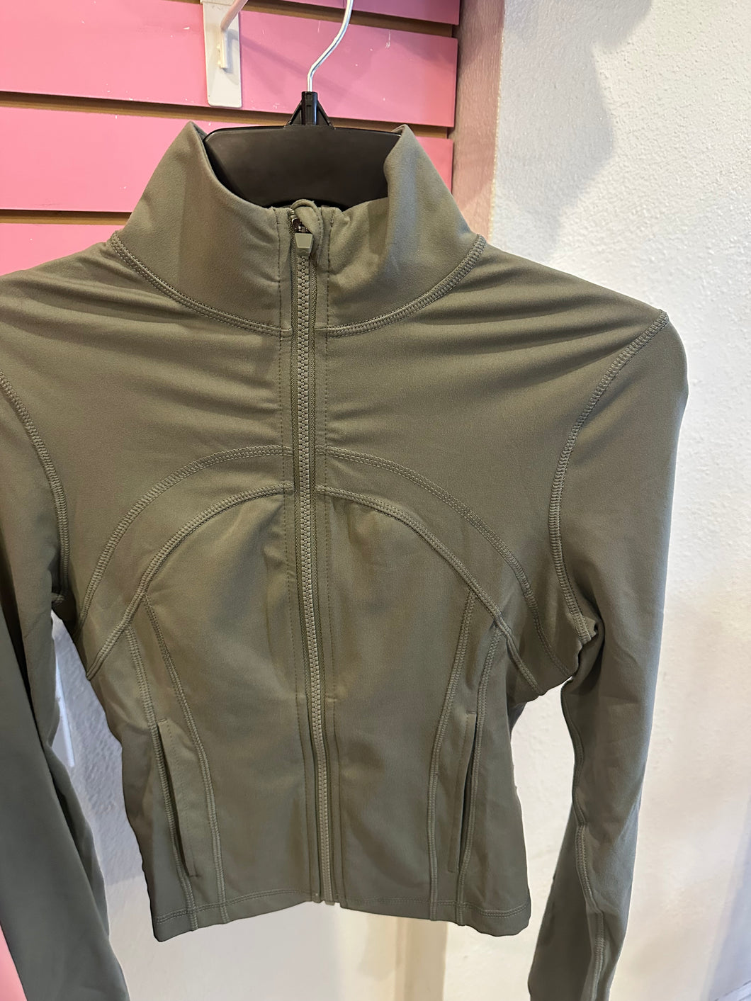 Bbl zip up jacket olive green