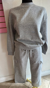 Heather grey crewneck set