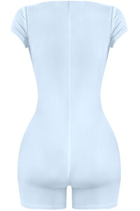 Baby blue double layered romper