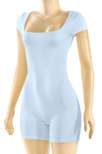 Baby blue double layered romper