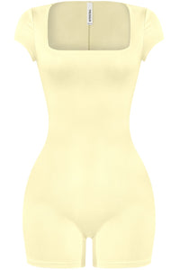 Yellow double layered romper