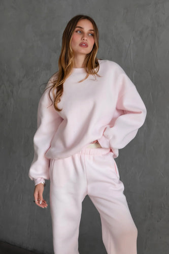 Pale pink on cloud sweatshirt