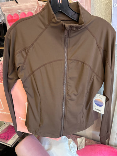Bbl zip up jacket brown XL