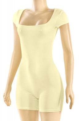 Yellow double layered romper
