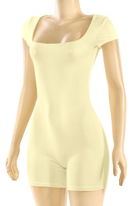 Yellow double layered romper