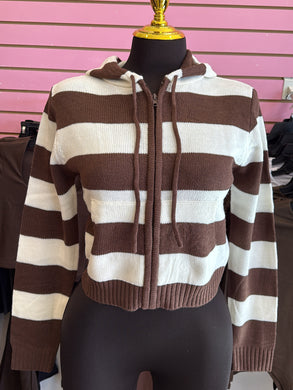 Striped knitted sweater