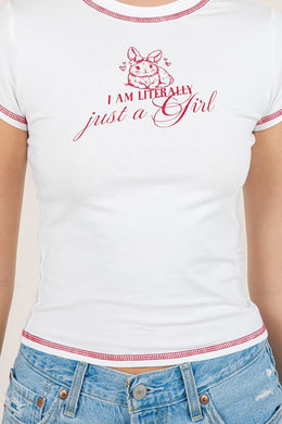 I’m literally just a girl bunny tee