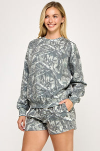 Camo crewneck